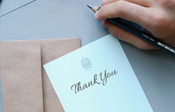 Writing a Thank You Note